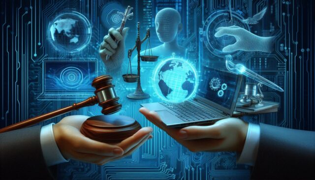 تصویر مربوط به چالش‌ها و مسئولیت‌های اخلاقی و قانونی در فضای مجازی