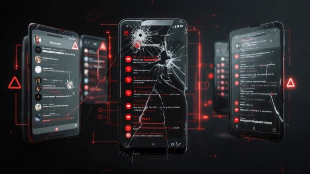 تصویر مربوط به نکات منفی یا معایب و محدودیت‌های پیام‌رسان‌ها